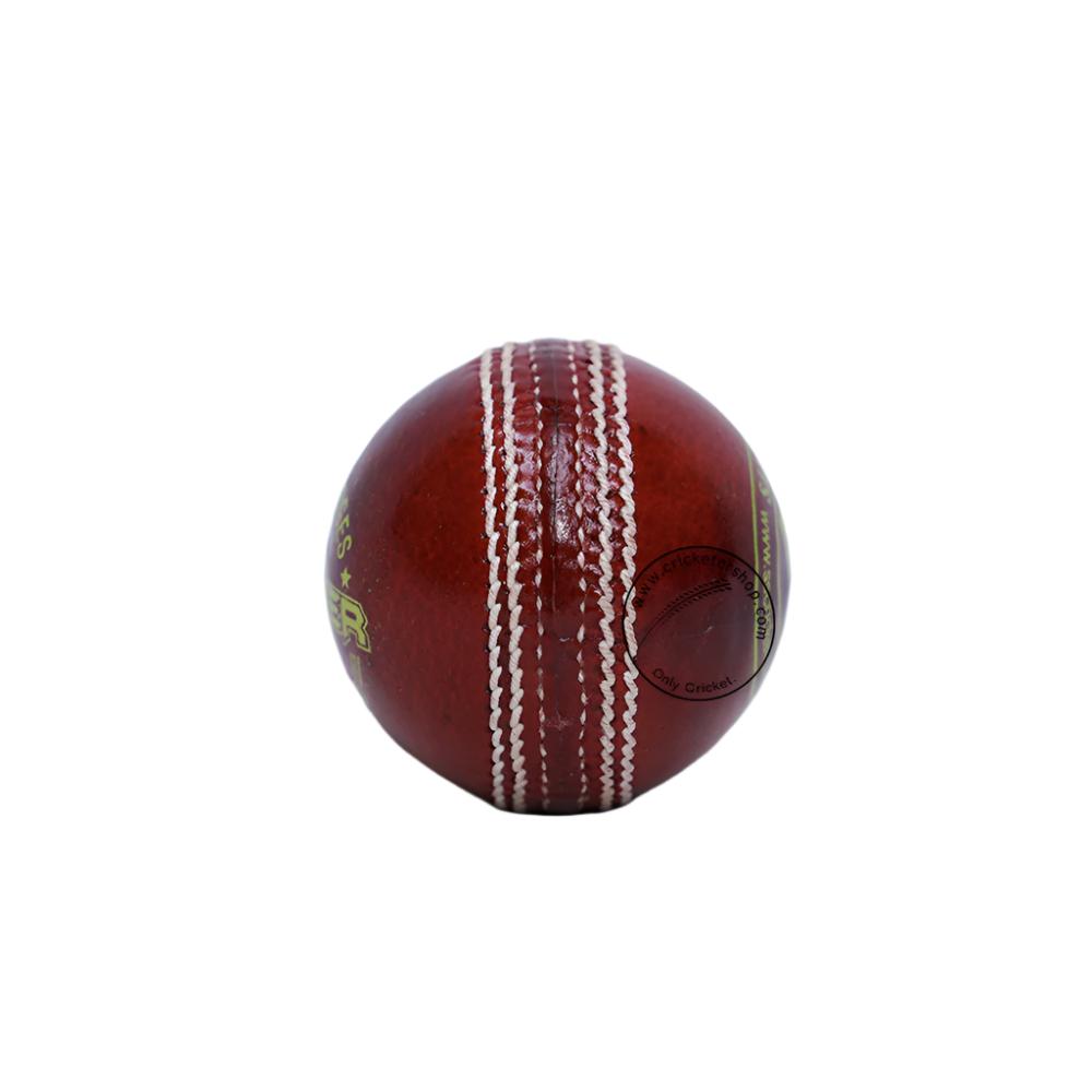 SS Yorker Leather Cricket Ball Red @ Side View