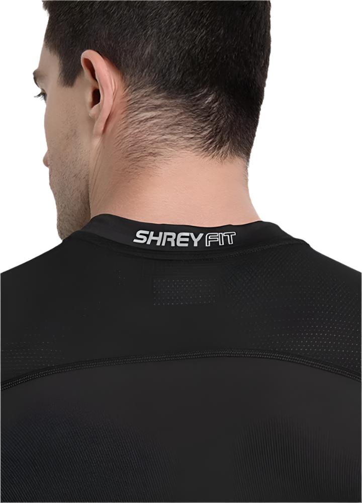 Shrey Intense Compression Sleeve Less Top Black Colour Back Top View