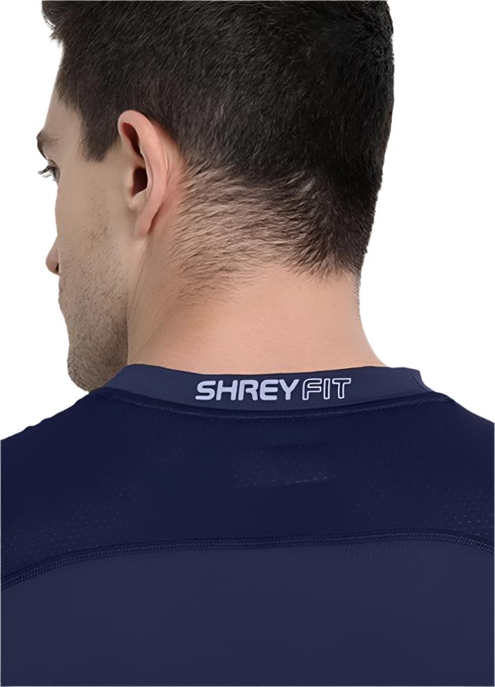 Shrey Intense Compression Sleeve Less Top Navy Back Top View