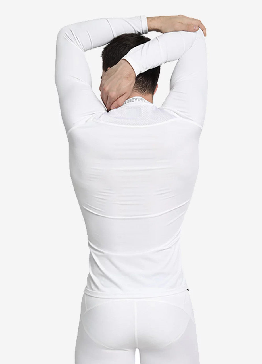 Shrey Intense Compression Long Sleeve Colour White Size @ Back View