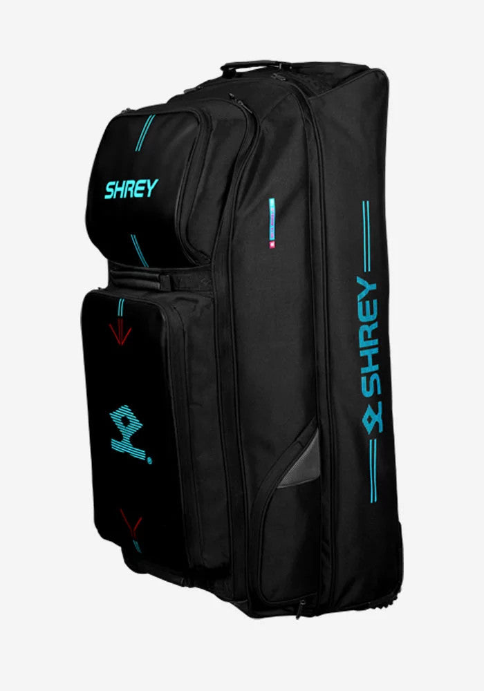 Shrey Meta Duffle Wheelie 150 Cricket Kit Bag Colour Black @ Side View 2