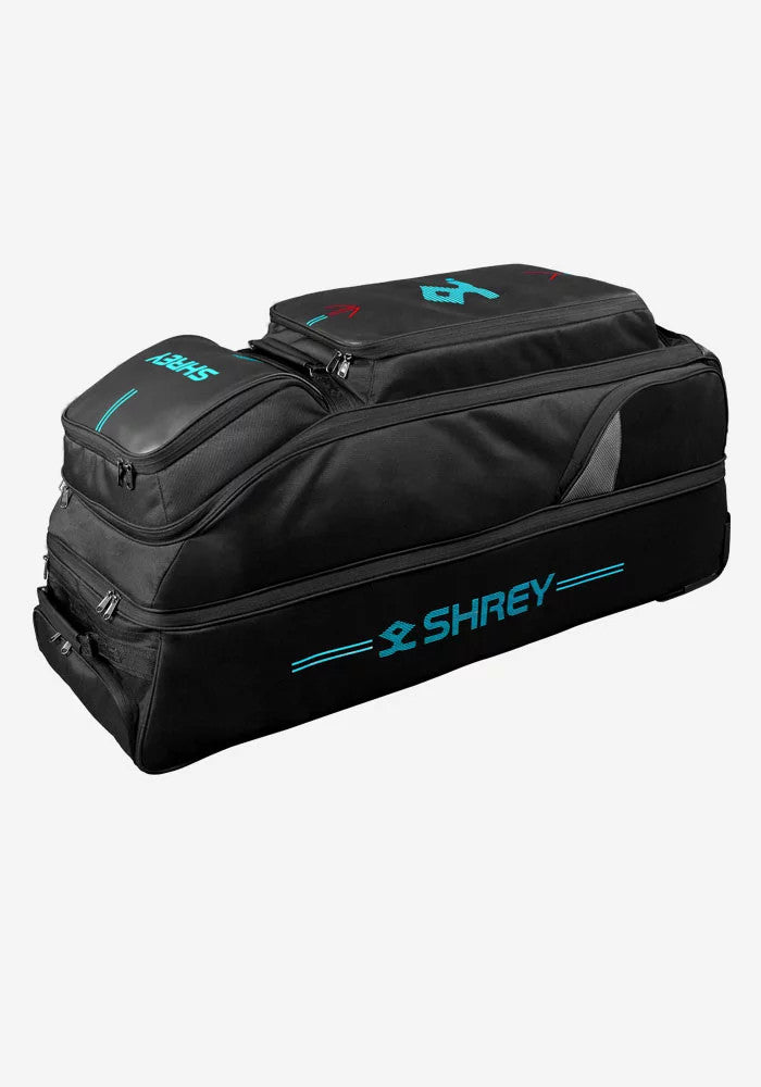 Shrey Meta Duffle Wheelie 150 Cricket Kit Bag Colour Black @ Bottom View