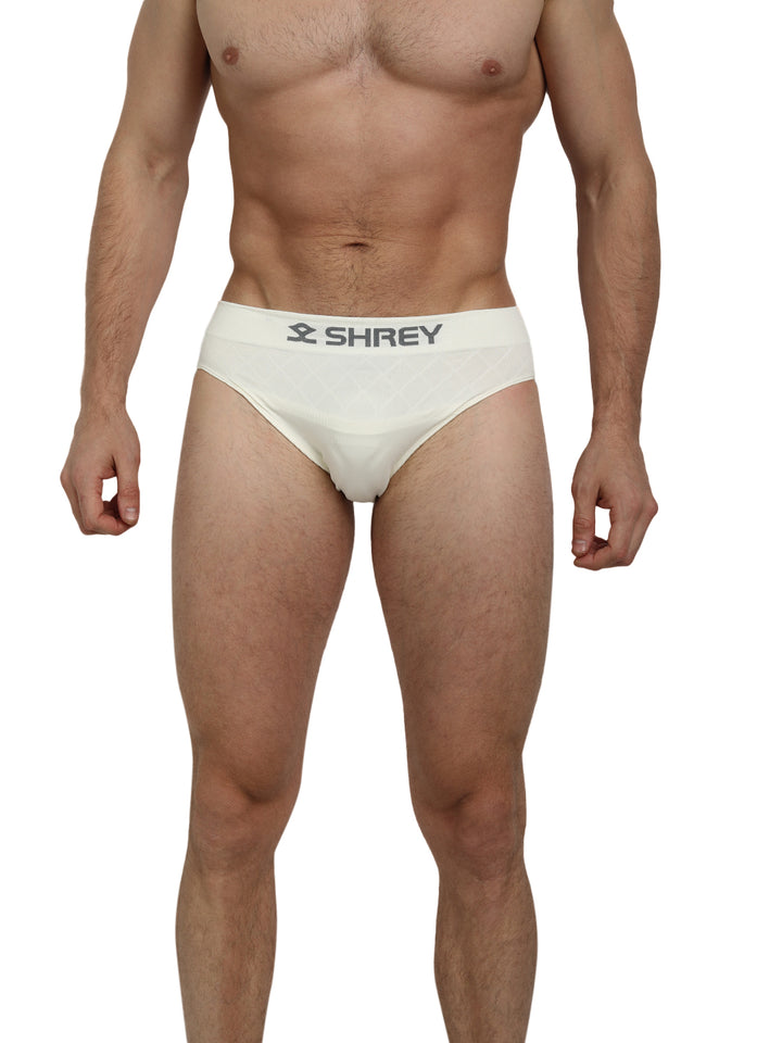 Shrey Athletic Cricket Supporter Brief Off White@front view