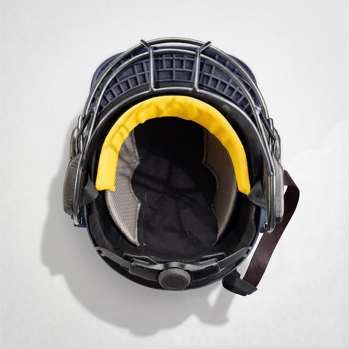 Shrey Chroma Stainless Steel Painted Grill Cricket Navy Helmet @ Inside View 2