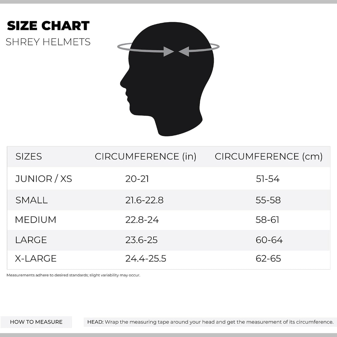 Shrey Chroma Stainless Steel Painted Grill Cricket Navy Helmet @ Size Chart View 3