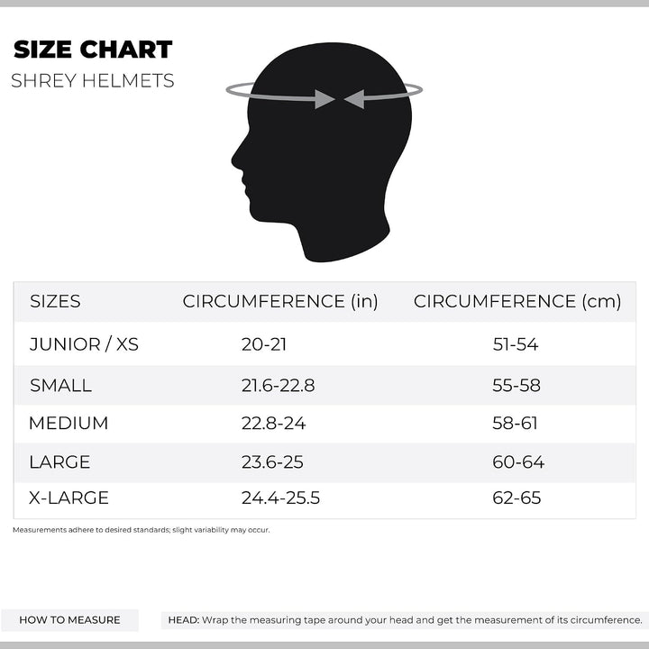 Shrey Chroma Titanium Painted Grill Cricket Navy Helmet @ Size chart View