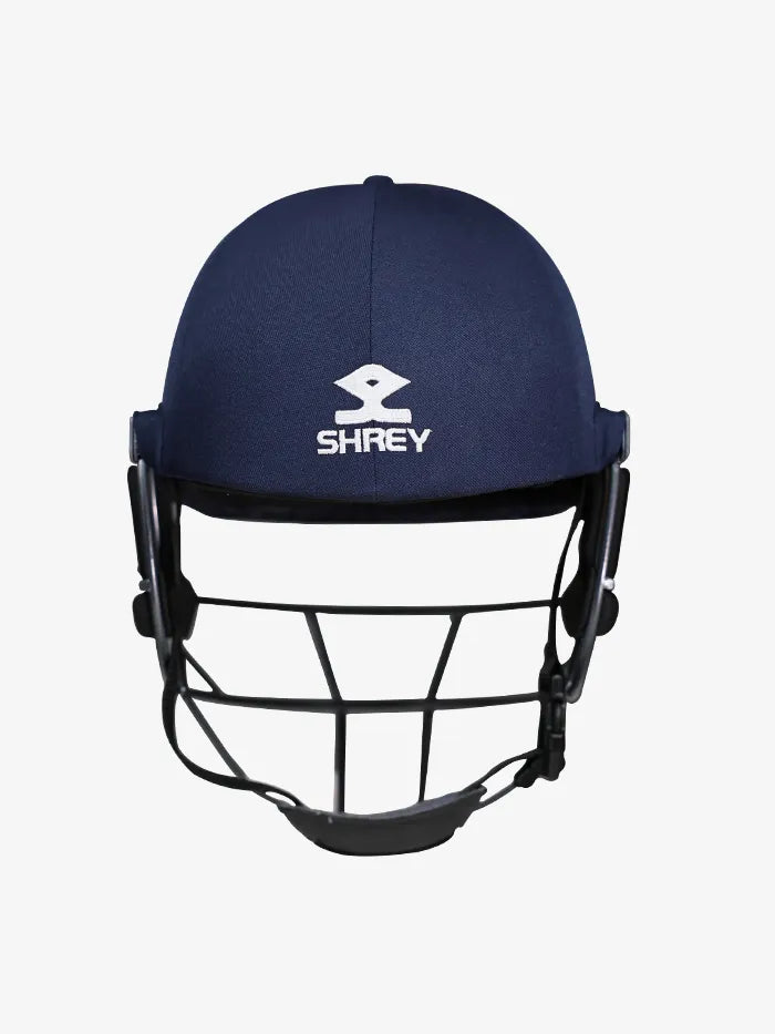 Shrey Elite Pro Cricket Helmet Navy Blue Titanium Visor @ Back View 2