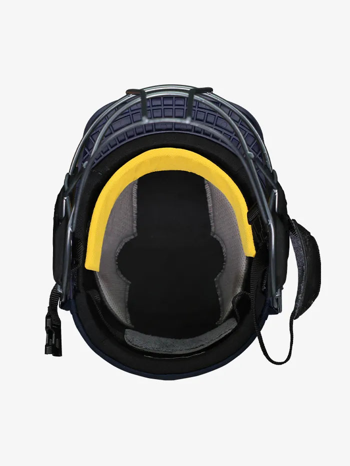 Shrey Elite Pro Cricket Helmet Navy Blue Titanium Visor @ Inside View 2