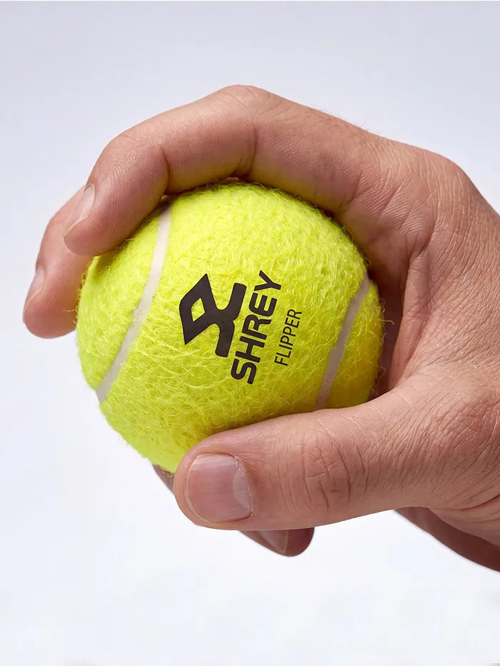 Shrey Flipper Cricket Tennis Ball Green Pack Of 12 @ Front View