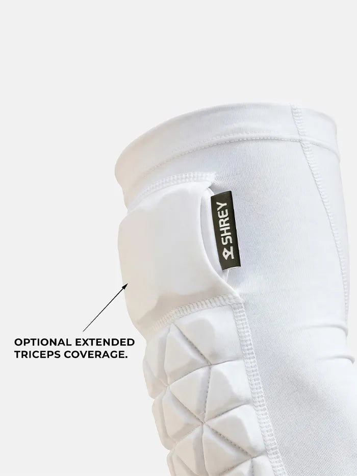 Shrey Legacy Cricket Batting Arm Guard @ Close Up View