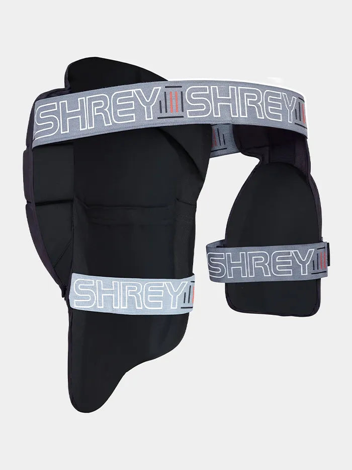 Shrey Legacy Cricket Batting Thigh Guard Right Handed @ Front View 6