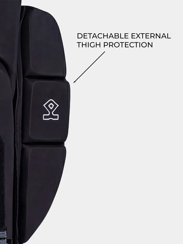 Shrey Legacy Cricket Batting Thigh Guard Right Handed @ Front View 7