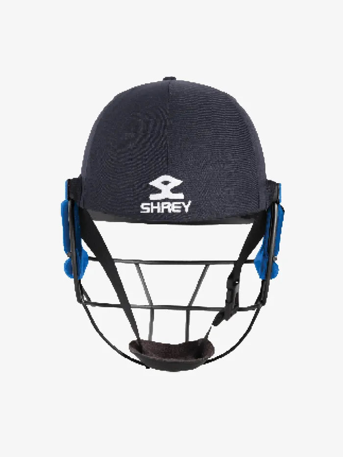 Shrey Master Class Air 2.0 Titanium Grill Cricket Curious Blue Helmet Size @ Back View