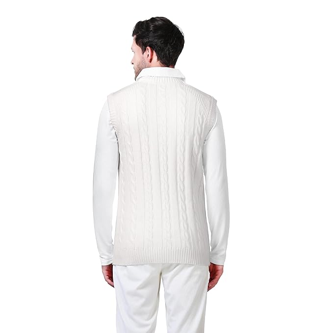 Shrey Master Knitted Cricket Slipover Unisex Sleeveless Size@front view1
