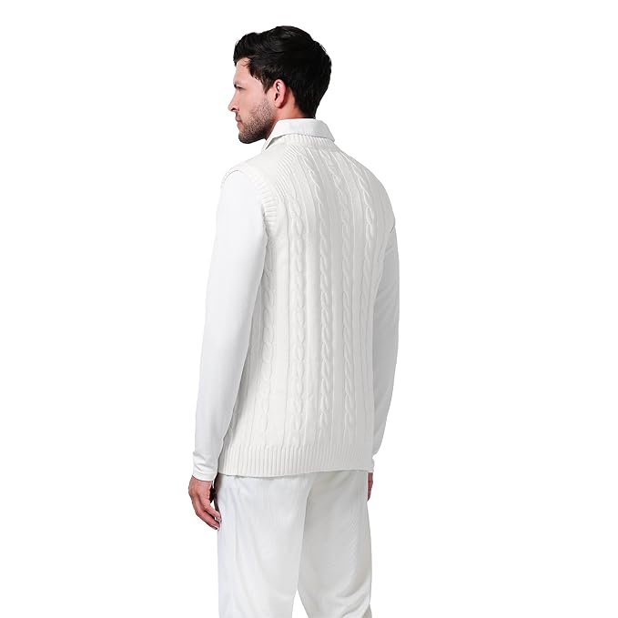 Shrey Master Knitted Cricket Slipover Unisex Sleeveless Size@front view2