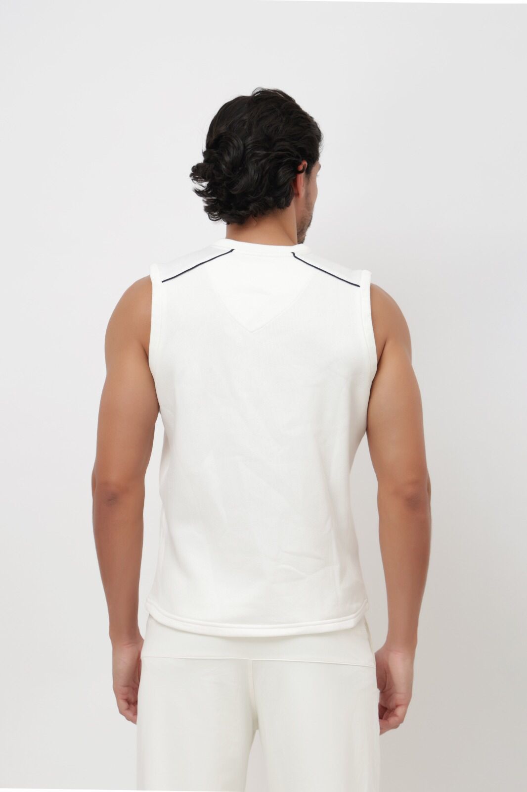 Shrey Match Cricket Sweater Sleeveless @ Back View 2