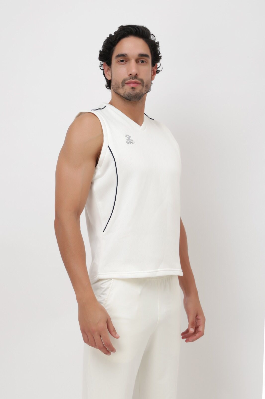 Shrey Match Cricket Sweater Sleeveless @ Front View