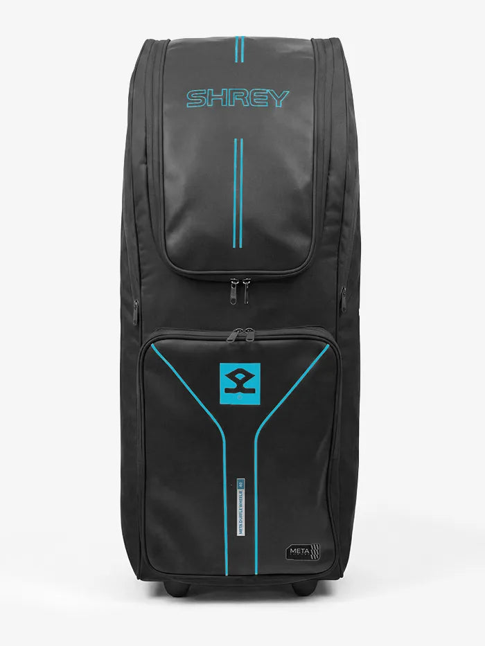 Shrey Meta Duffle Wheelie 40 Cricket Kit Bag Colour Black @ Front View 2