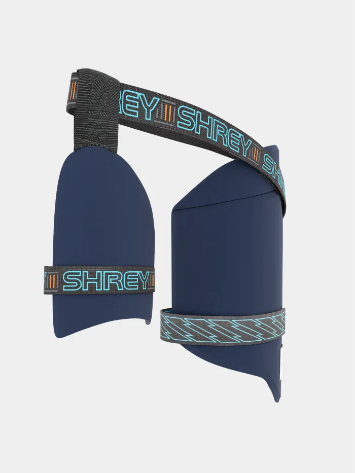 Shrey Meta VR Cricket Batting Combo Thigh Guard Navy Blue Size @ Front View 2