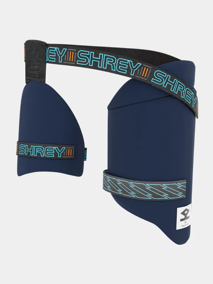 Shrey Meta VR Cricket Batting Combo Thigh Guard Navy Blue Size @ Front View 3
