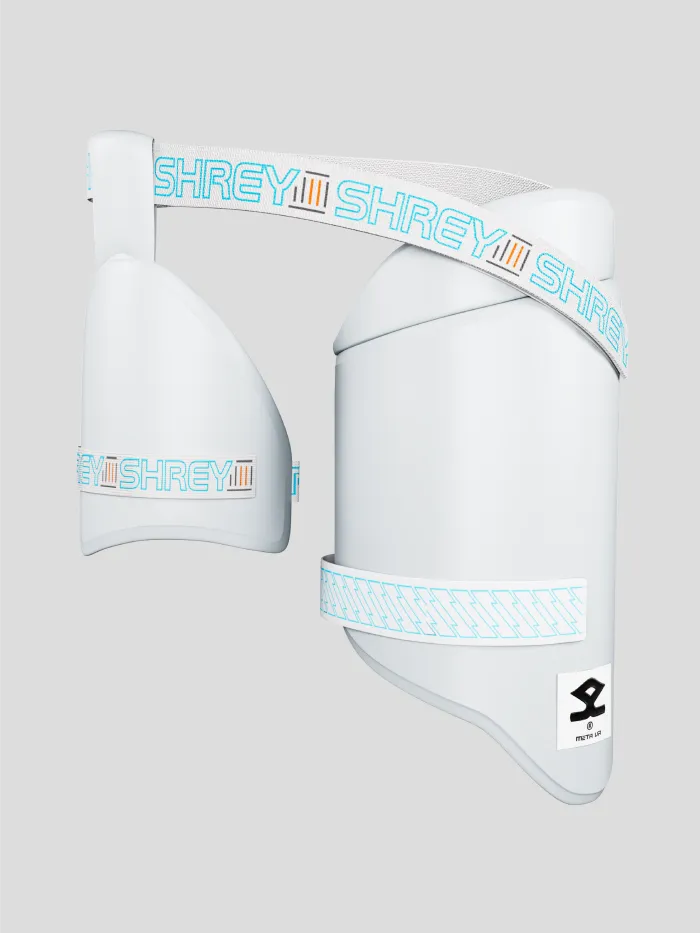 Shrey Meta VR Cricket Batting Combo Thigh Guard White Size @ Front View