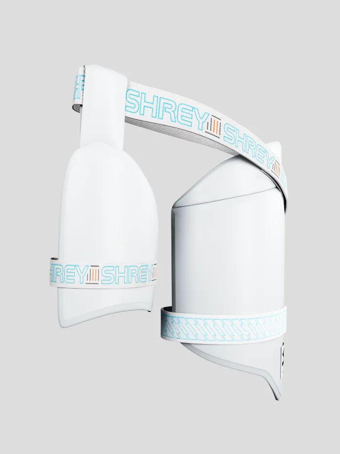 Shrey Meta VR Cricket Batting Combo Thigh Guard White Size @ Front View 2