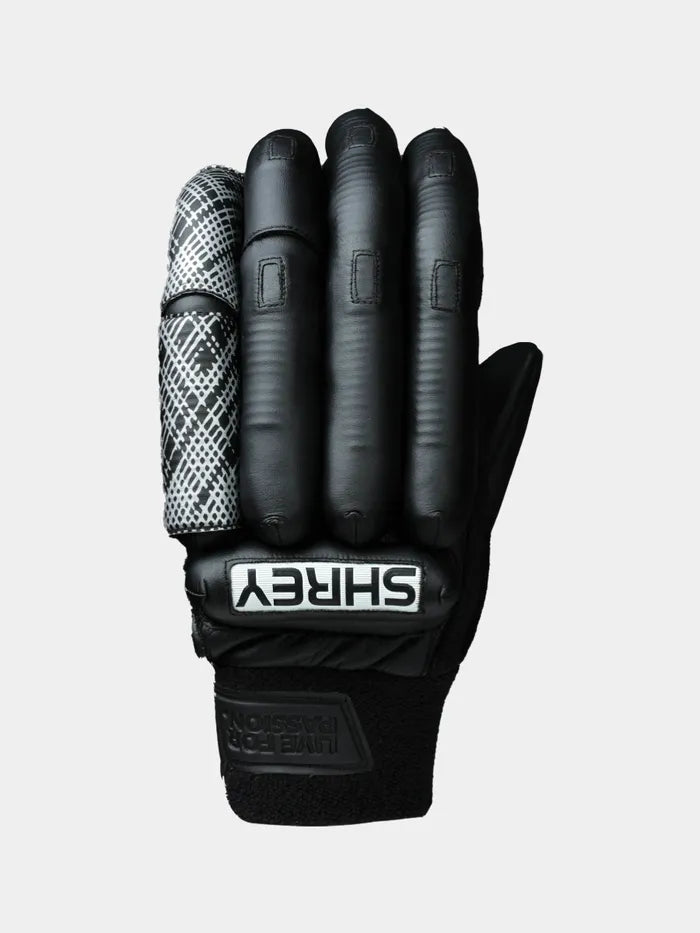 Shrey Meta VR Cricket Batting Gloves Black Mens Size @ Left Back View