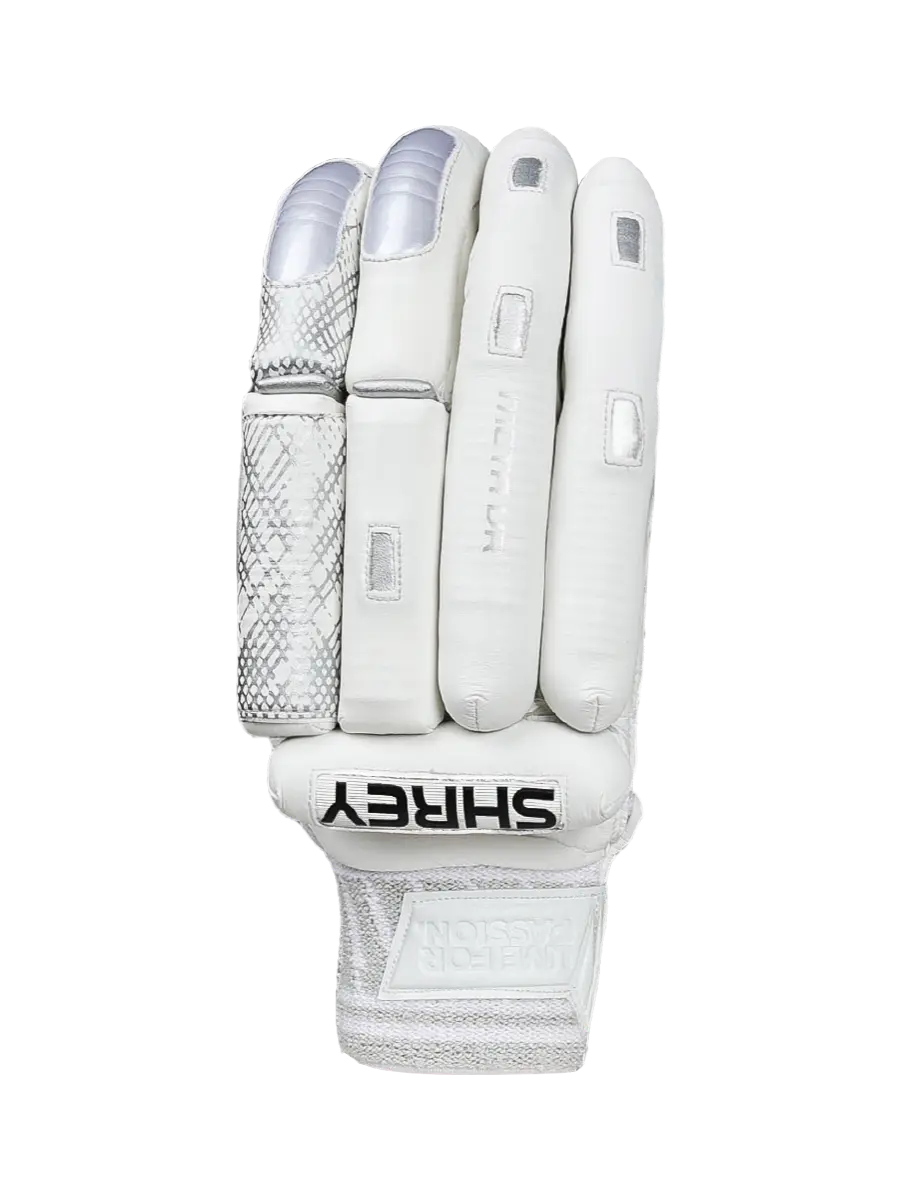 Shrey Meta VR Cricket Batting Gloves Grey @ Left Back View
