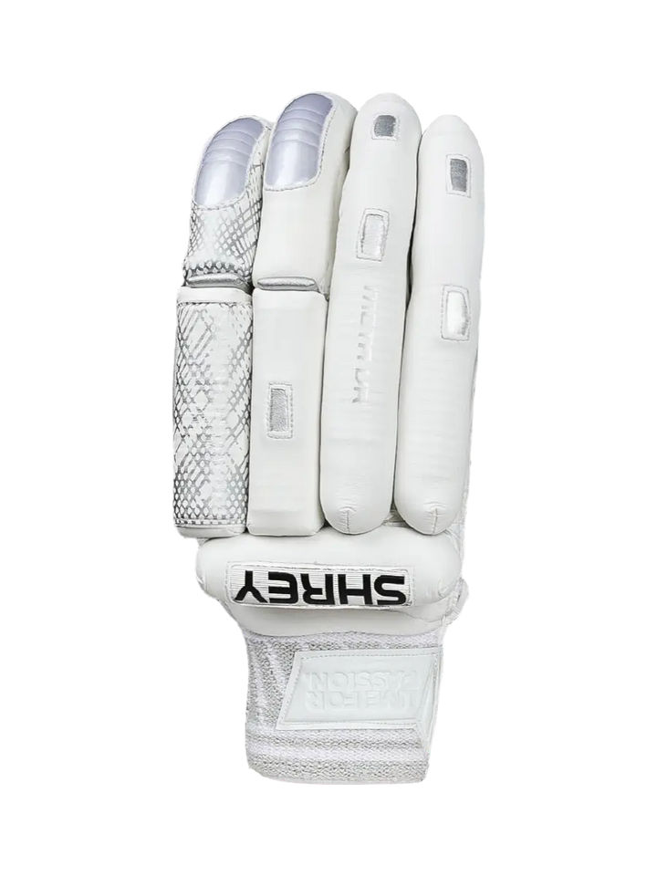 Shrey Meta VR Cricket Batting Gloves Grey @ Left Back View