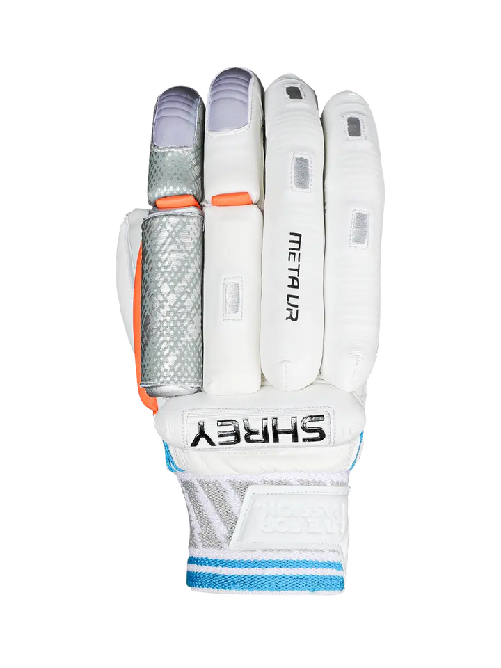 Shrey Meta VR Cricket Batting Gloves Turquoise @ Right Back View