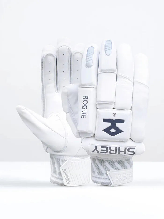 Shrey Rogue Cricket Batting Gloves White Grey Mens Size @ Composite View