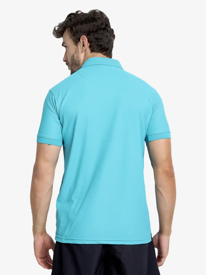Shrey Victory Polo Sky Blue T-shirt Half Sleeve Size@front view3