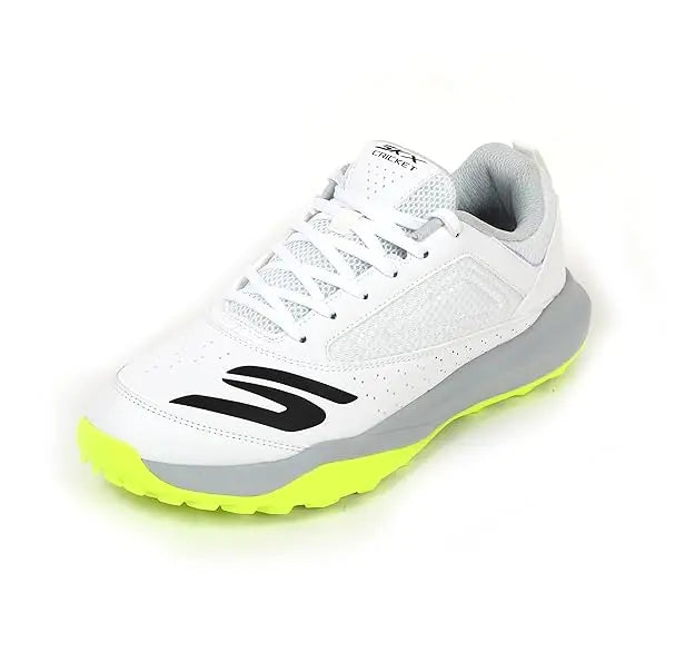 Skechers 214205ID WLM Cricket Shoes White Lime Size @ Front View