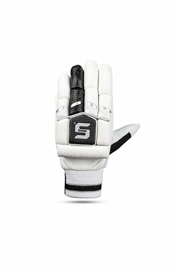 Somi Exploder Cricket Batting Gloves Mens Size @ Left Back View