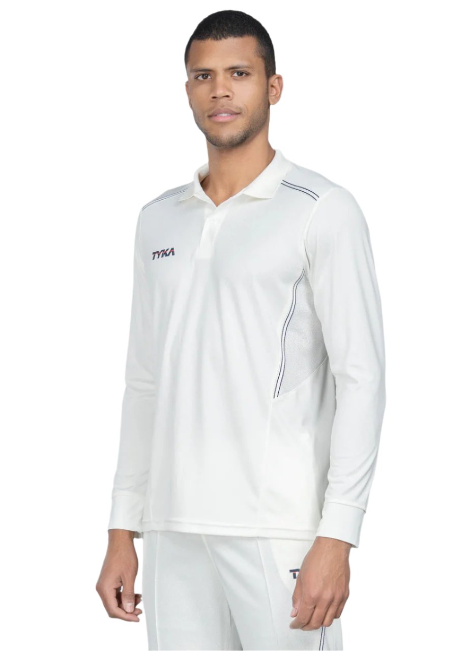 Tyka Prima Cricket T Shirt Full Sleeve Off White @ Front Side View