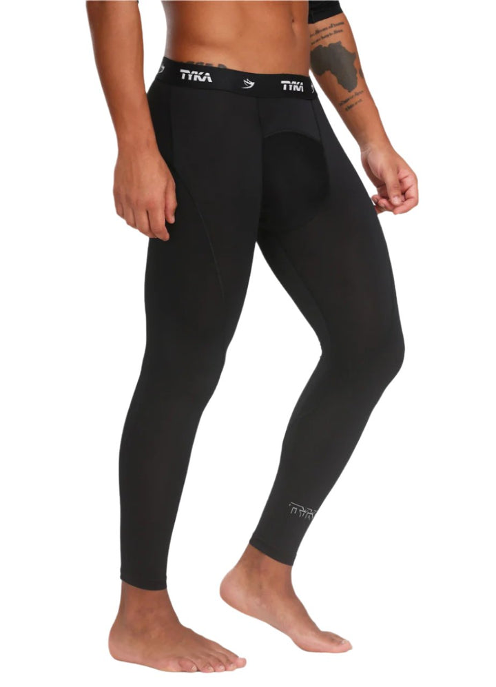 Tyka Pro Cricket Compression Long Tight Black @ Side View 3