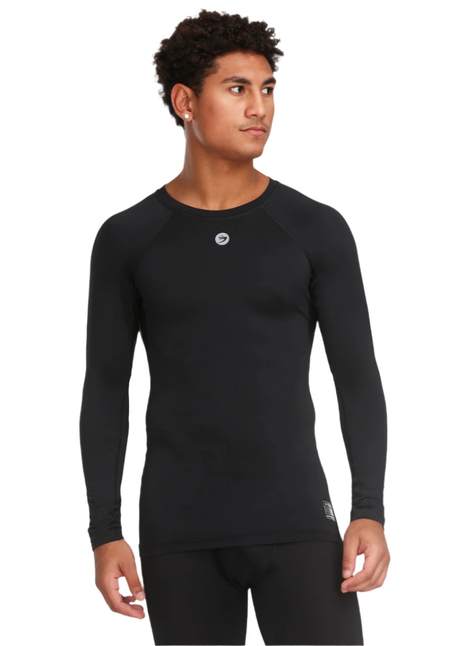 Tyka Pro Cricket Compression Top Long Sleeve Black @ Front View 2