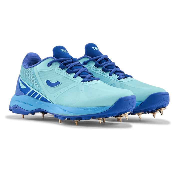 Tenxu Centurion Cricket Spikes Shoes Cabolt Lagoon @ Side View