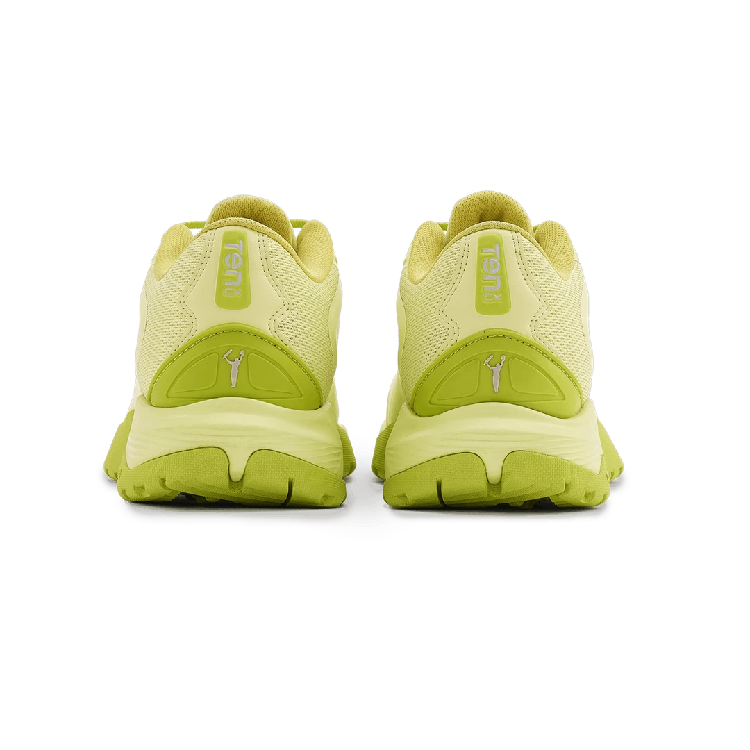 Tenxu Centurion Cricket Spikes Shoes Lime Green @ Back View 2
