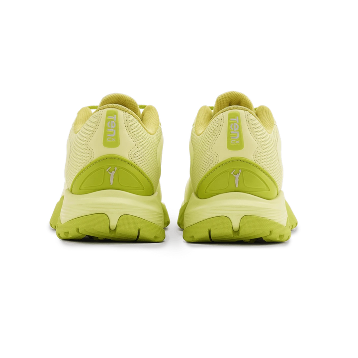 Tenxu Centurion Cricket Spikes Shoes Lime Green @ Back View 2