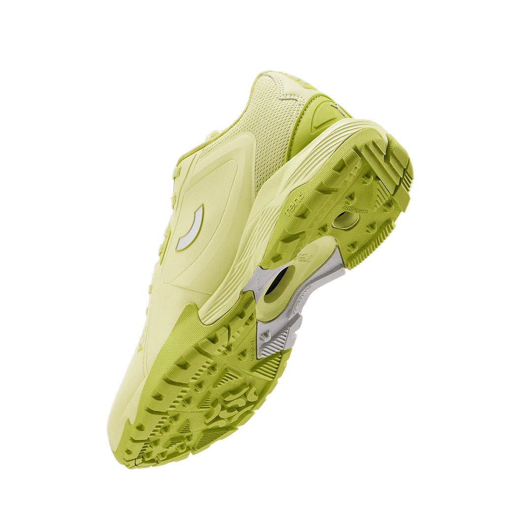 Tenxu Centurion Cricket Spikes Shoes Lime Green @ Bottom View 