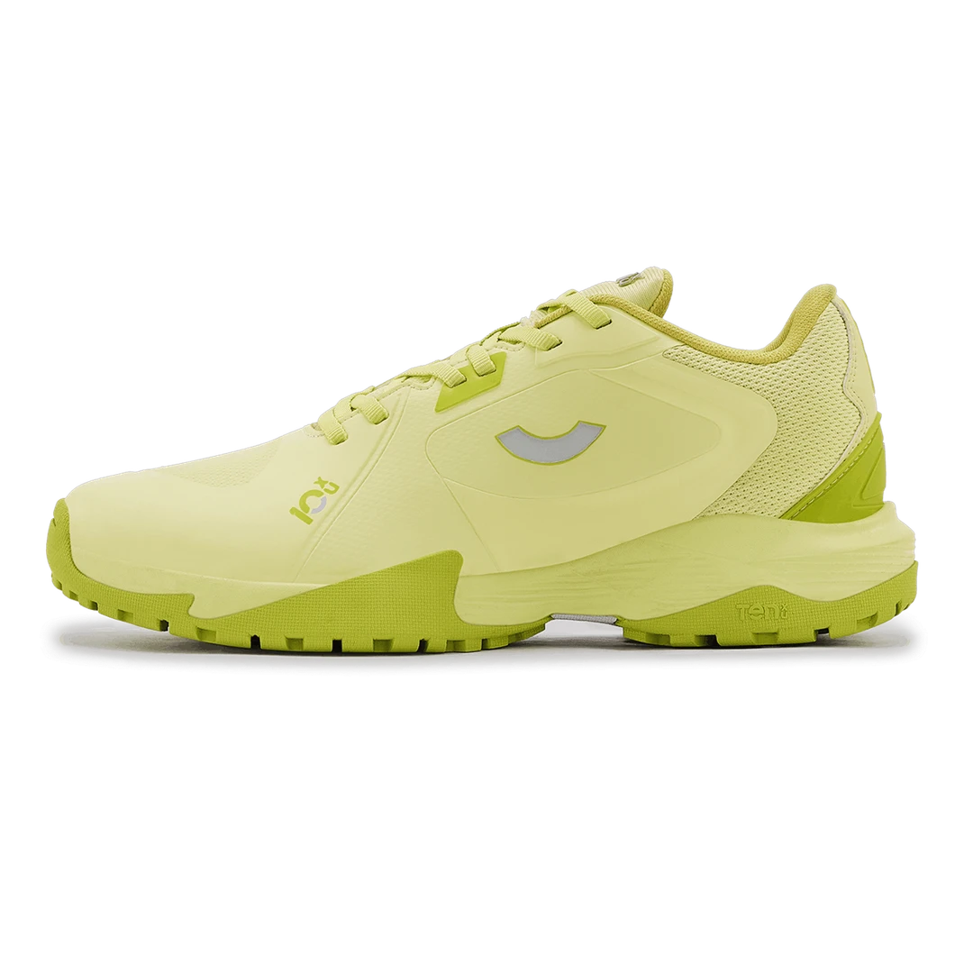 Tenxu Centurion Cricket Spikes Shoes Lime Green @ Side View 