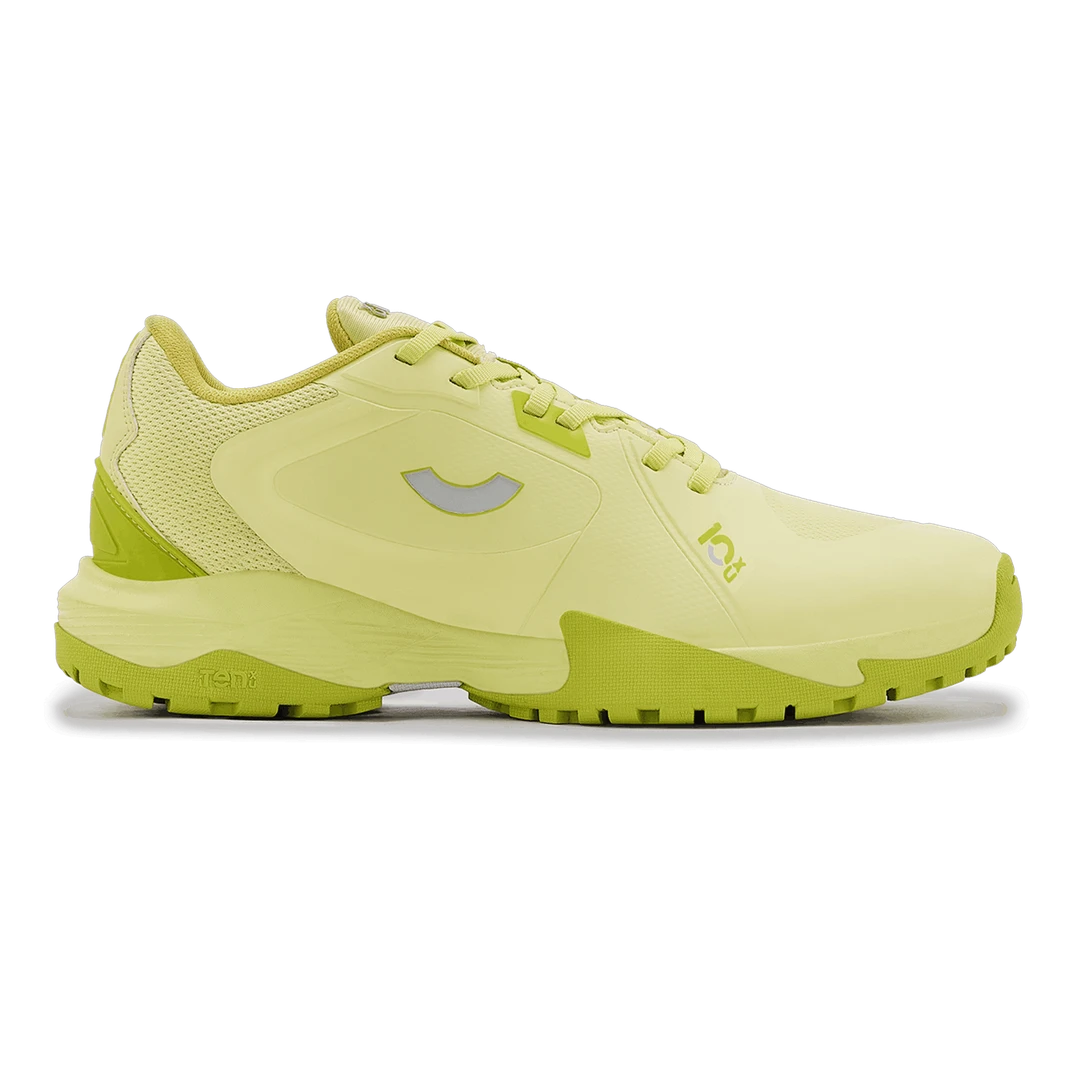 Tenxu Centurion Cricket Spikes Shoes Lime Green @ Side View  2