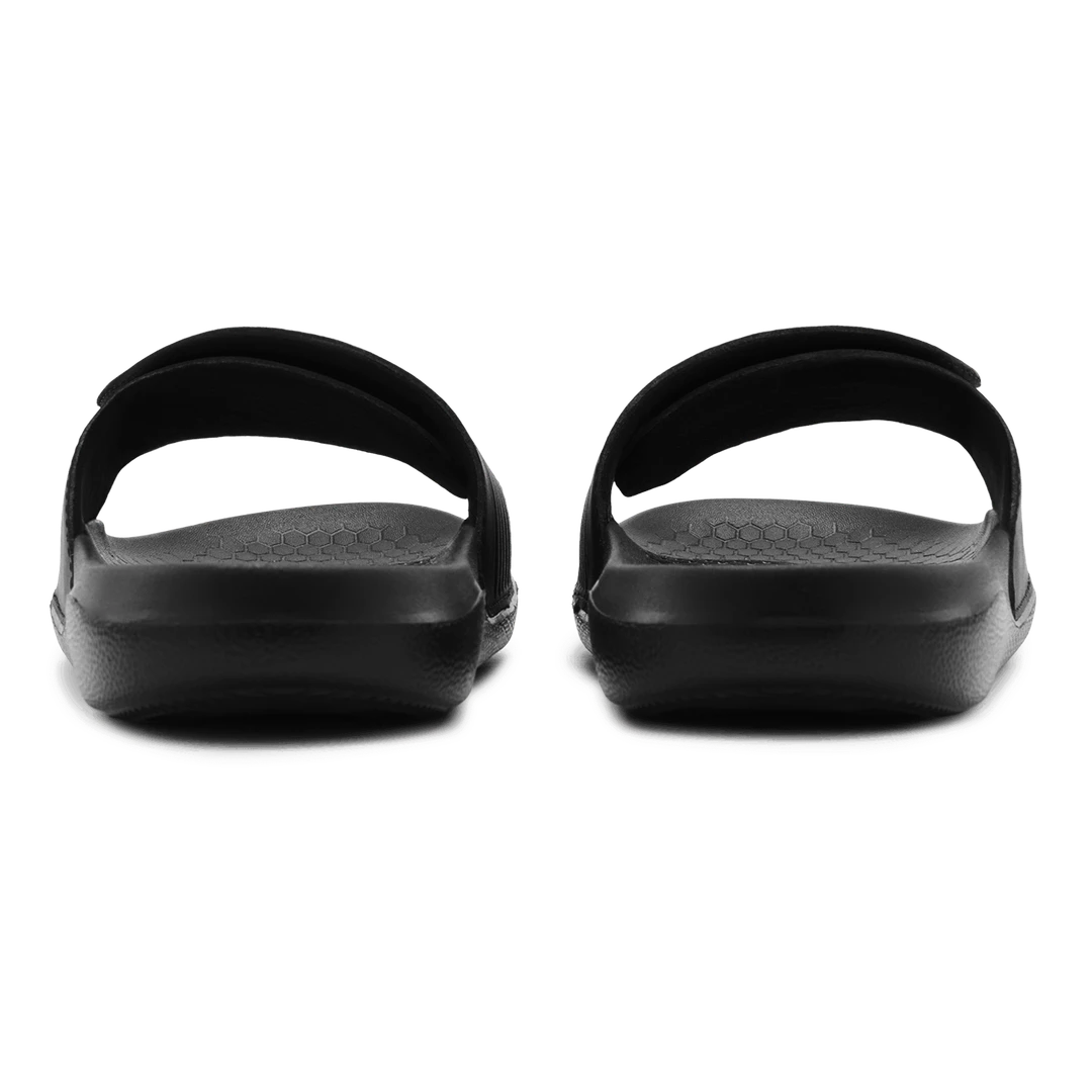 Tenxu Slides Reset Velcrow Cricket Black Gray Size@front view6