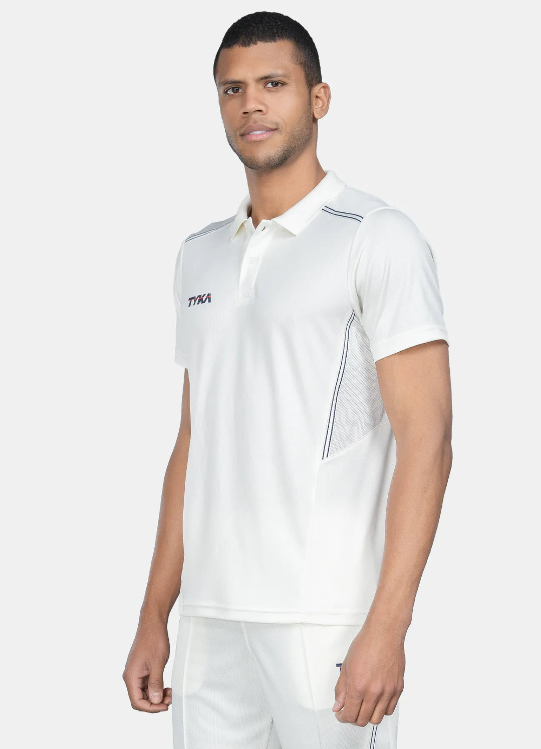 Tyka Prima Cricket T Shirt Half Sleeve Off White Size@front view2