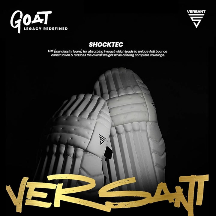 Versant Goat Series Batting Leg Guard White @ Composite View 2