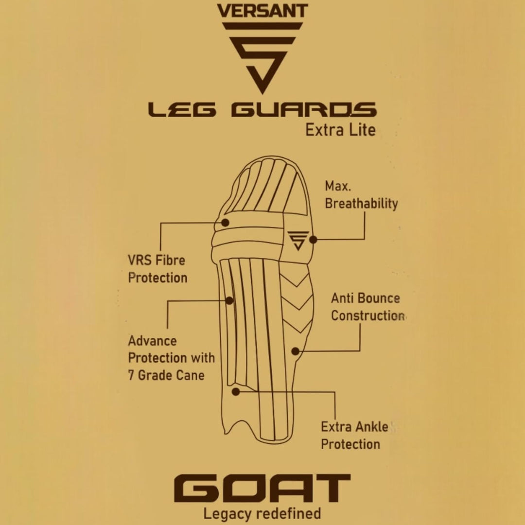 Versant Goat Series Batting Leg Guard White @ Composite View 6