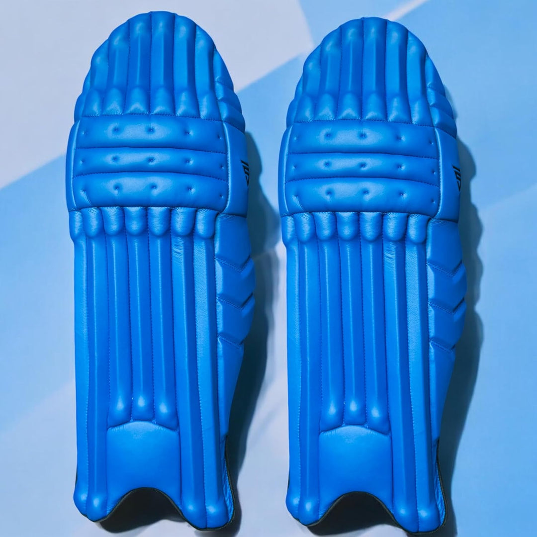 Versant Goat Series Cricket Royal Blue Batting Leg Guard Pads Mens Size@front view1