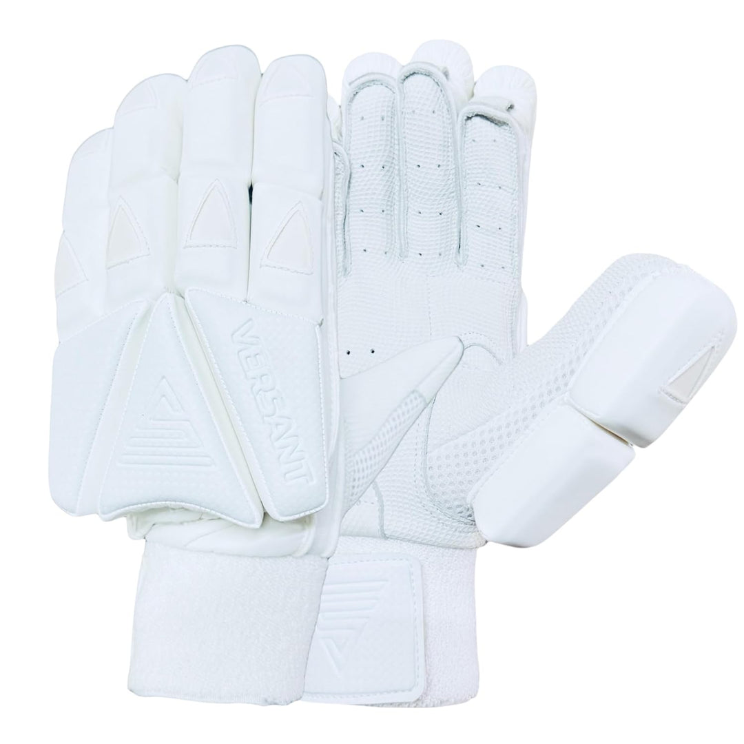 Versant LIT Cricket Batting Gloves White Size Mens@front view 1