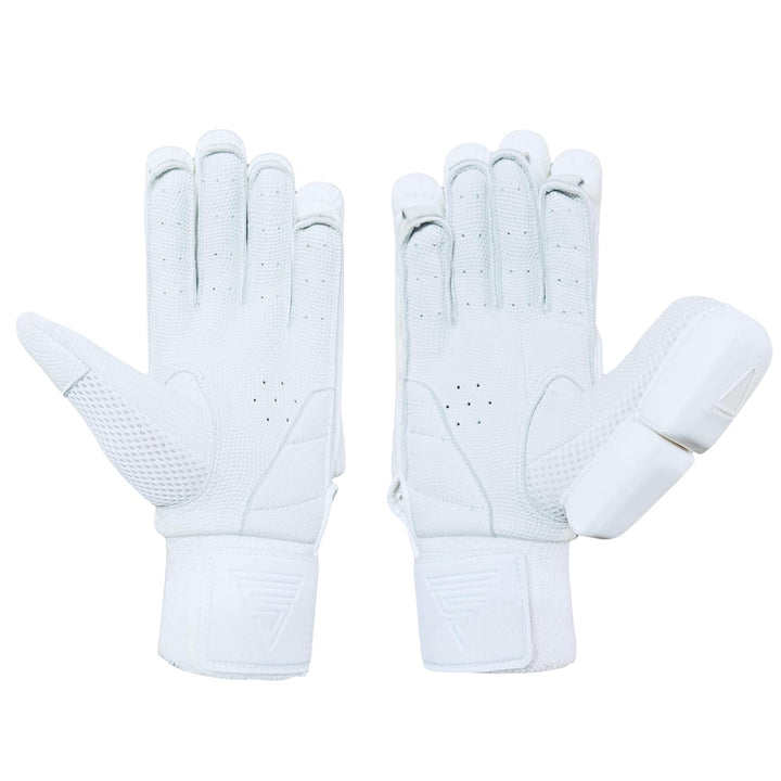 Versant LIT Cricket Batting Gloves White Size Mens@front view 3
